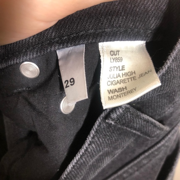 Reformation Julia High Waist Cigarette Jeans In Monterey size 29 Black - Picture 10 of 10